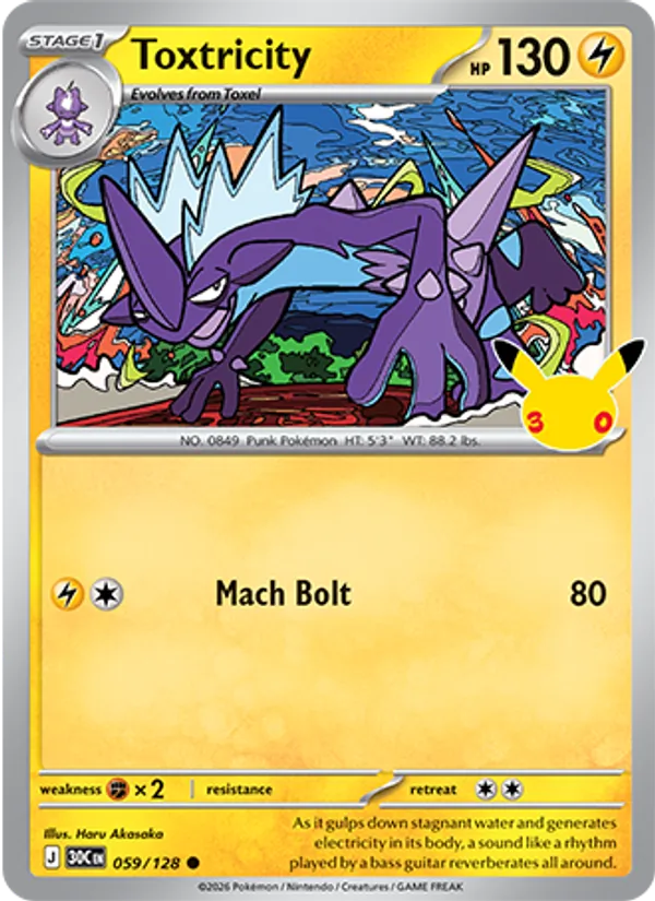 Toxtricity card from 30th Celebration, number 059/128