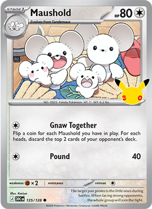 Maushold card from 30th Celebration, number 125/128