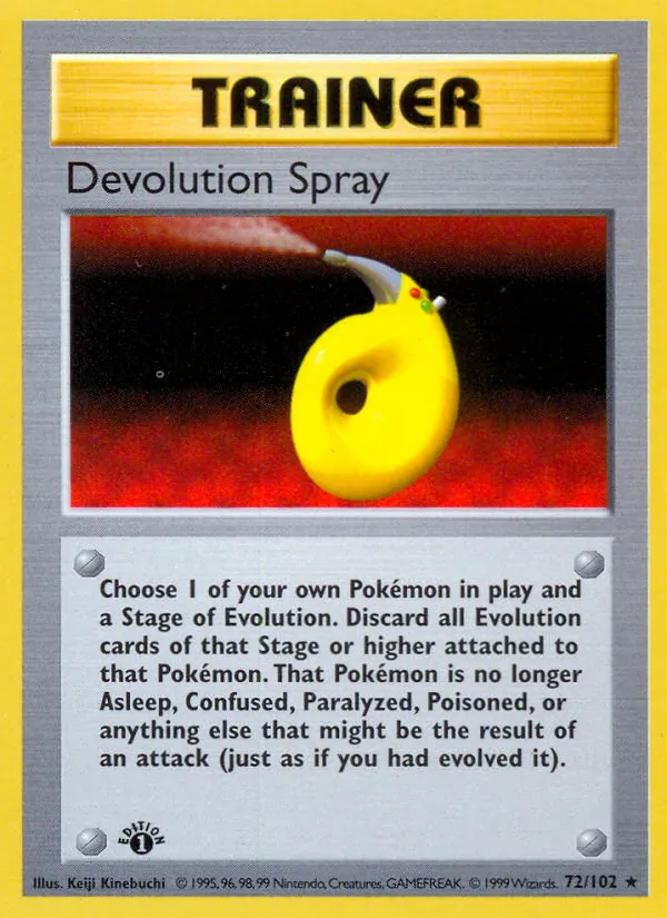 Devolution Spray card from Base Set, number 72/102