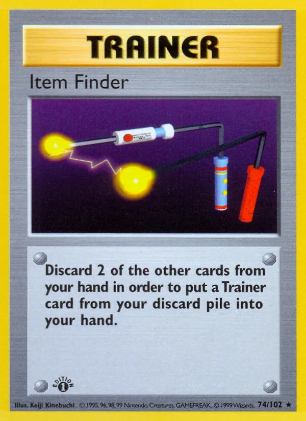 Item Finder card from Base Set, number 74/102
