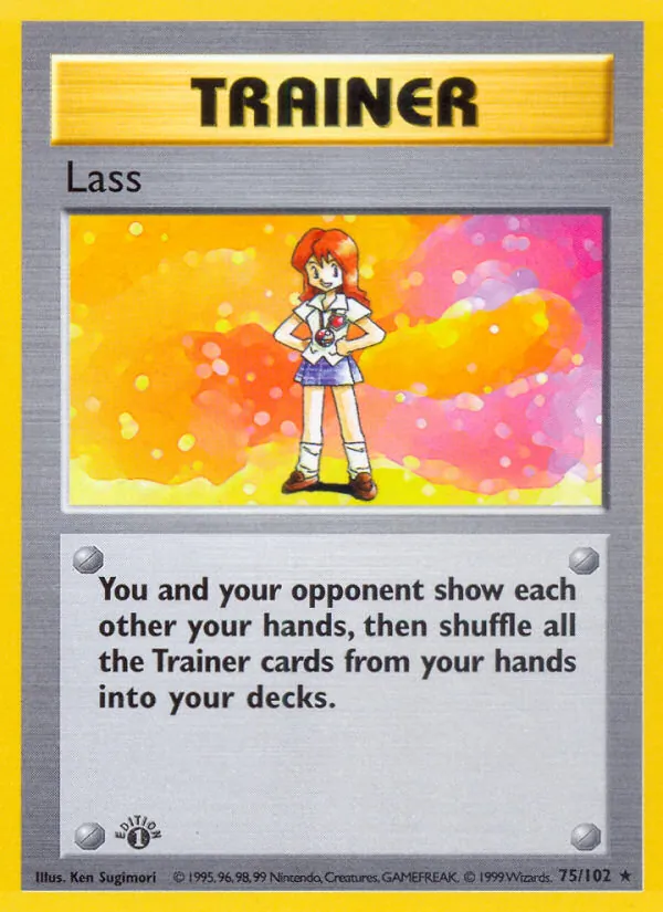Lass card from Base Set, number 75/102