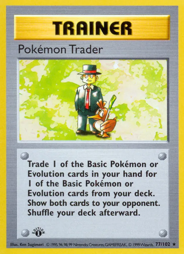 Pokémon Trader card from Base Set, number 77/102
