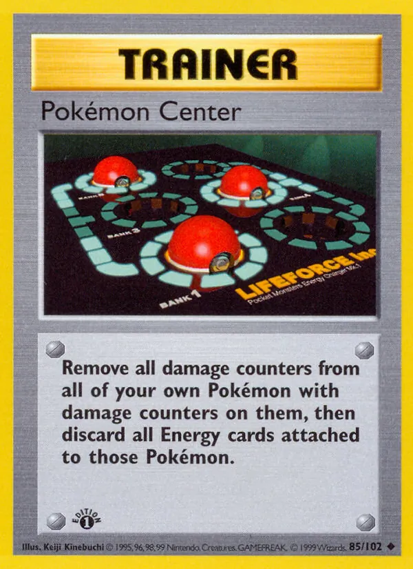 Pokémon Center card from Base Set, number 85/102