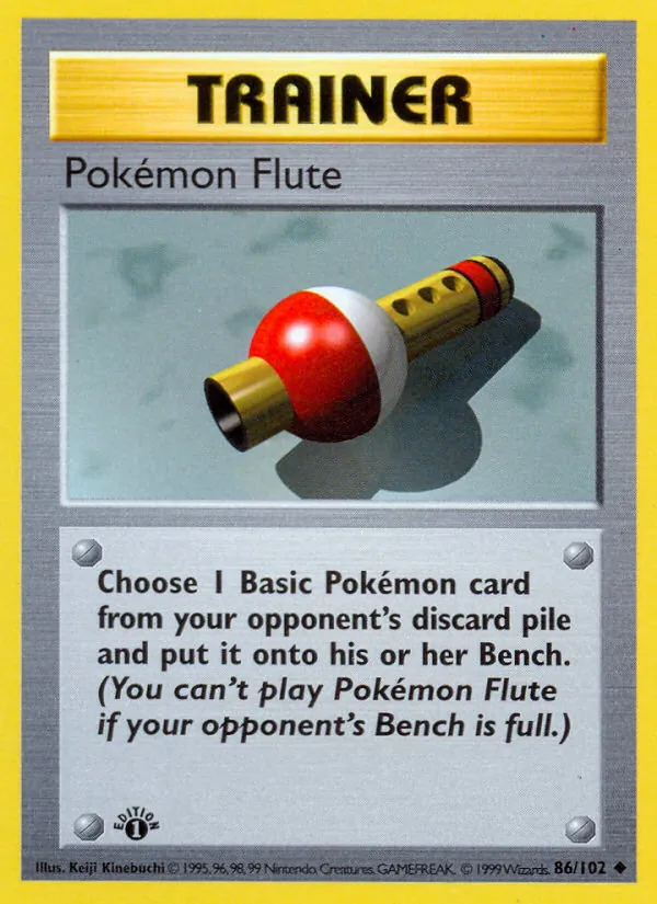 Pokémon Flute card from Base Set, number 86/102