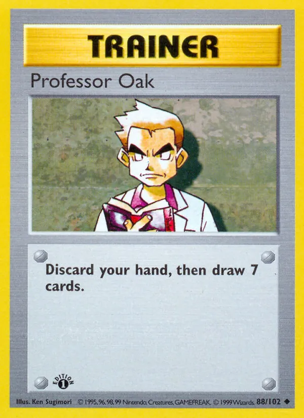Professor Oak card from Base Set, number 88/102