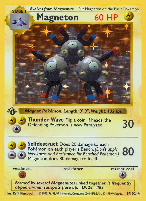 Magneton card from Base Set, number 9/102