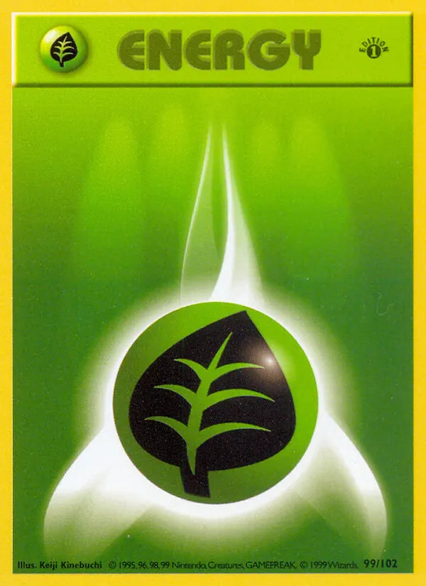 Kartu Grass Energy dari Base Set, nomor 99/102