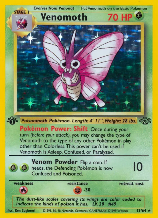 Kartu Venomoth dari Jungle, nomor 13/64
