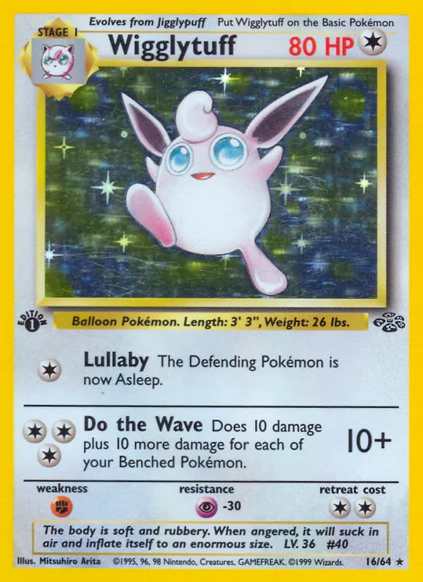 Kartu Wigglytuff dari Jungle, nomor 16/64