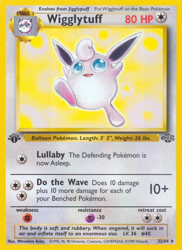 Kaart Wigglytuff uit Jungle, nummer 32/64