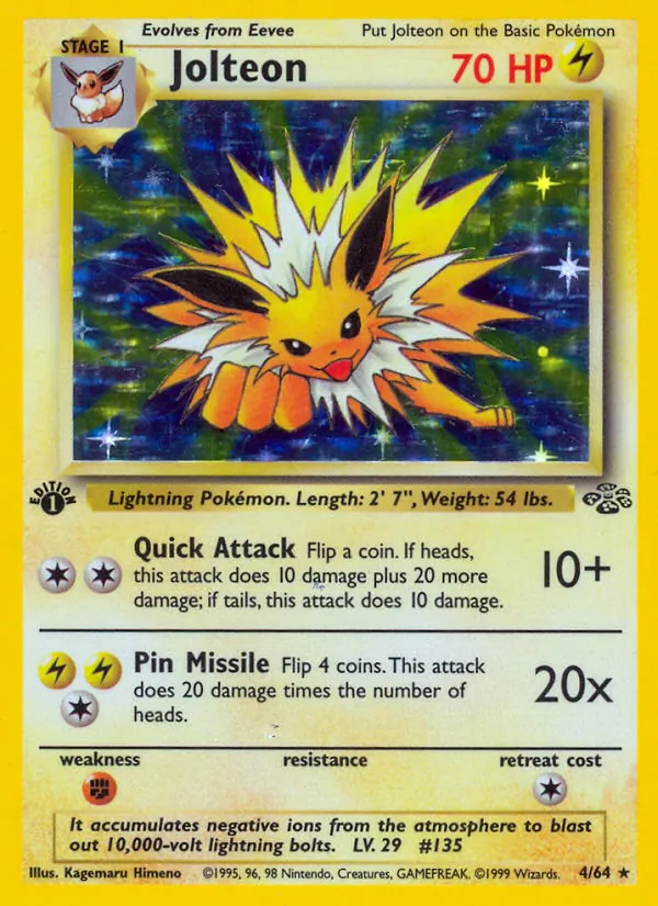 Kartu Jolteon dari Jungle, nomor 4/64