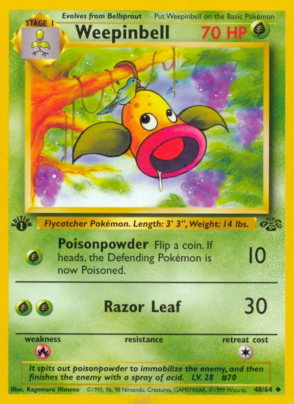 Kaart Weepinbell uit Jungle, nummer 48/64
