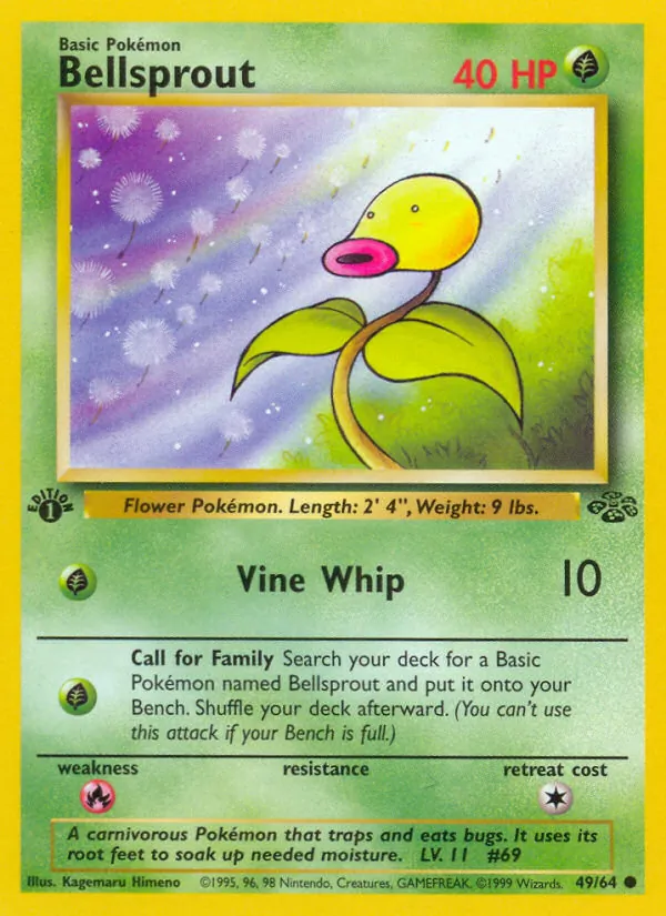 Kaart Bellsprout uit Jungle, nummer 49/64