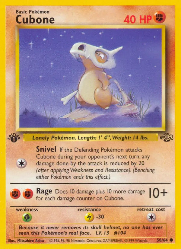 Kaart Cubone uit Jungle, nummer 50/64