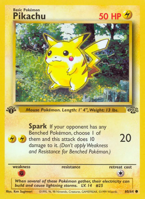 Kartu Pikachu dari Jungle, nomor 60/64