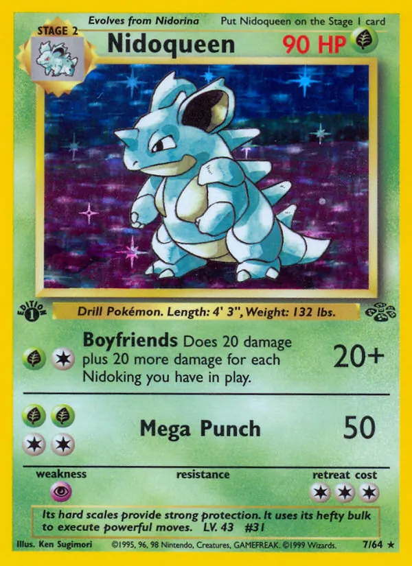 Kartu Nidoqueen dari Jungle, nomor 7/64