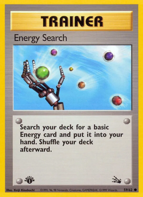 Energy Search card from Fossil, number 59/62