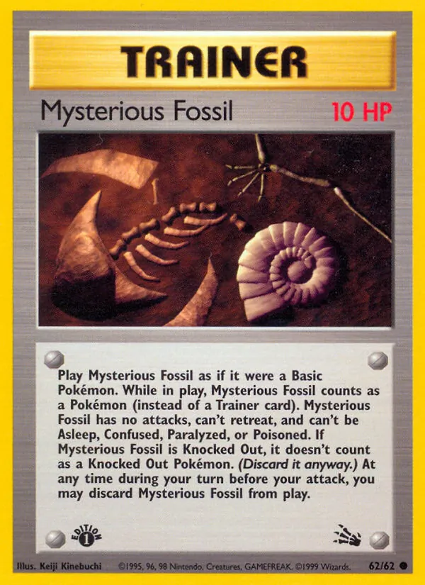 Mysterious Fossil card from Fossil, number 62/62