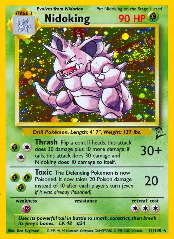 Nidoking card from Base Set 2, number 11/130