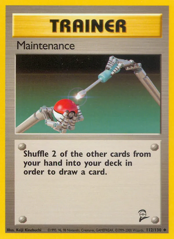 Maintenance card from Base Set 2, number 112/130