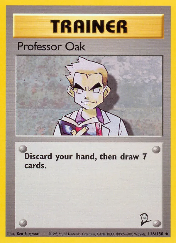 Professor Oak card from Base Set 2, number 116/130