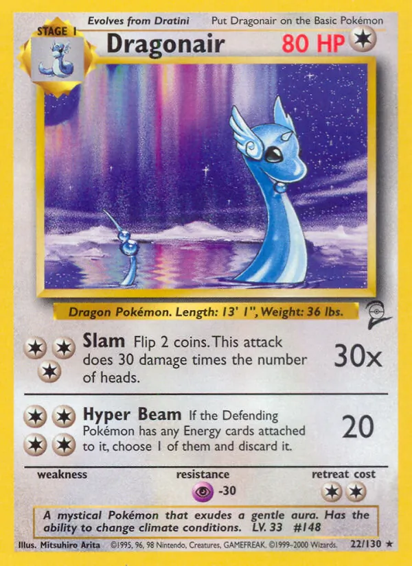 Dragonair card from Base Set 2, number 22/130