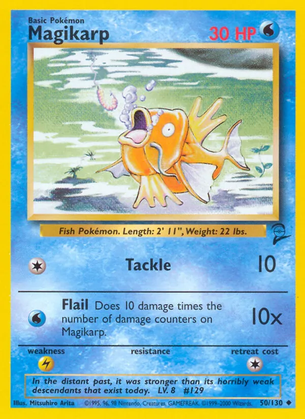 Magikarp card from Base Set 2, number 50/130