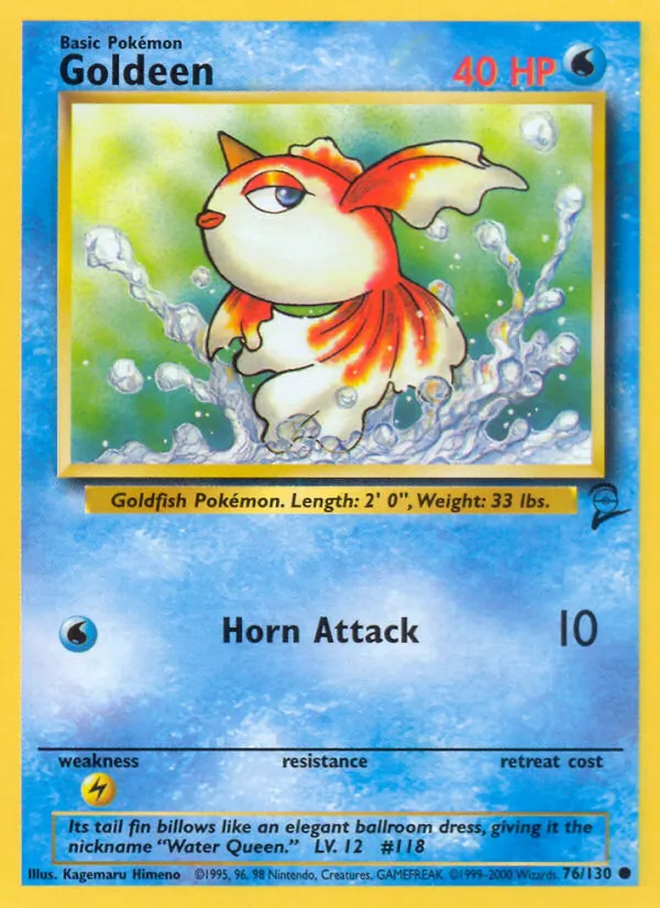 Goldeen card from Base Set 2, number 76/130
