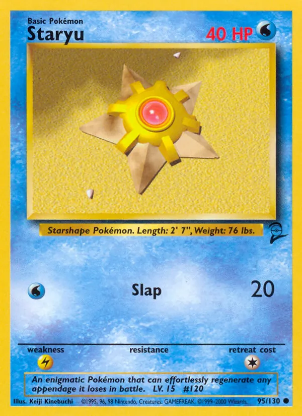 Staryu card from Base Set 2, number 95/130