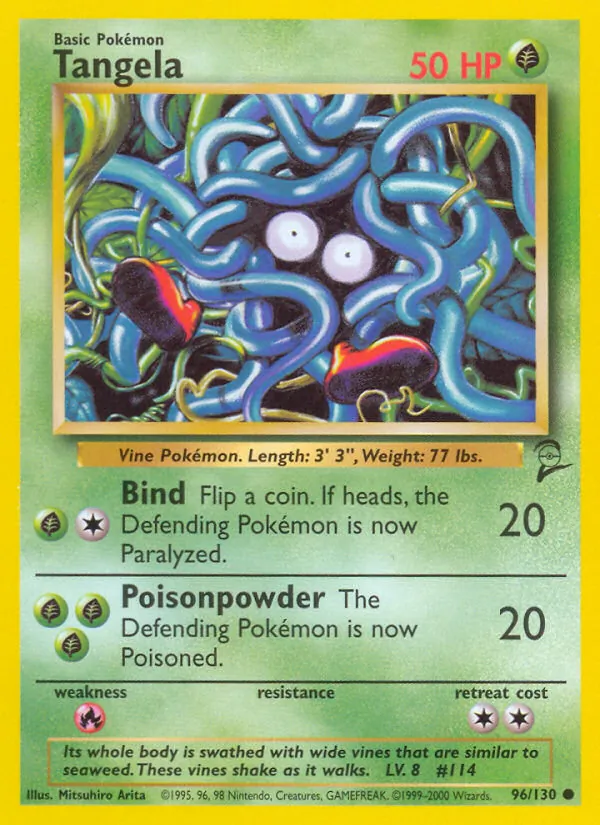 Tangela card from Base Set 2, number 96/130