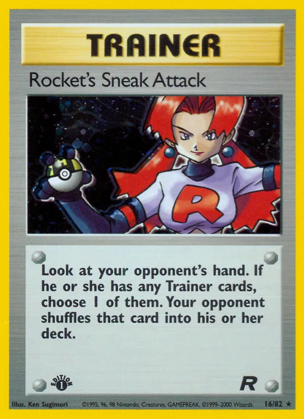 Rocket's Sneak Attack card from Team Rocket, number 16/82