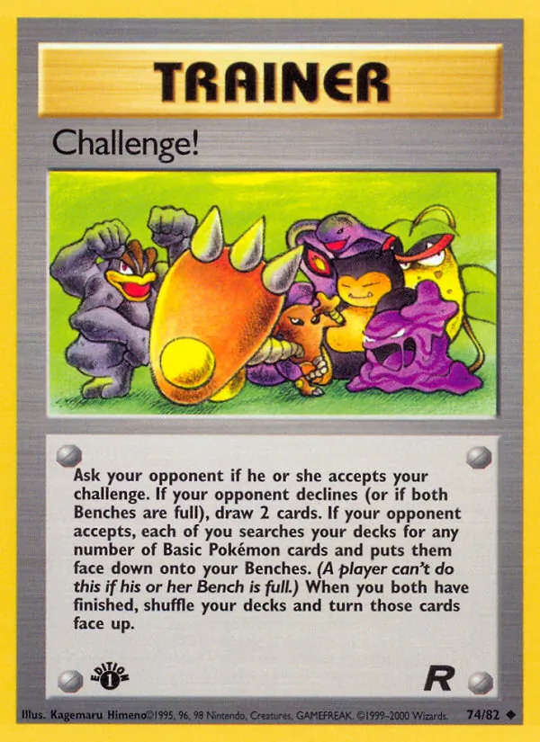 Challenge! card from Team Rocket, number 74/82