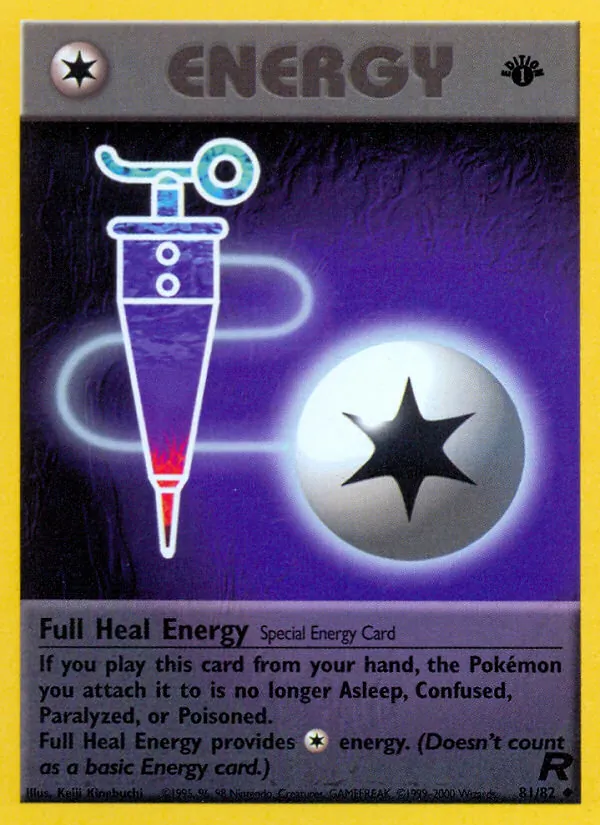 Full Heal Energy card from Team Rocket, number 81/82
