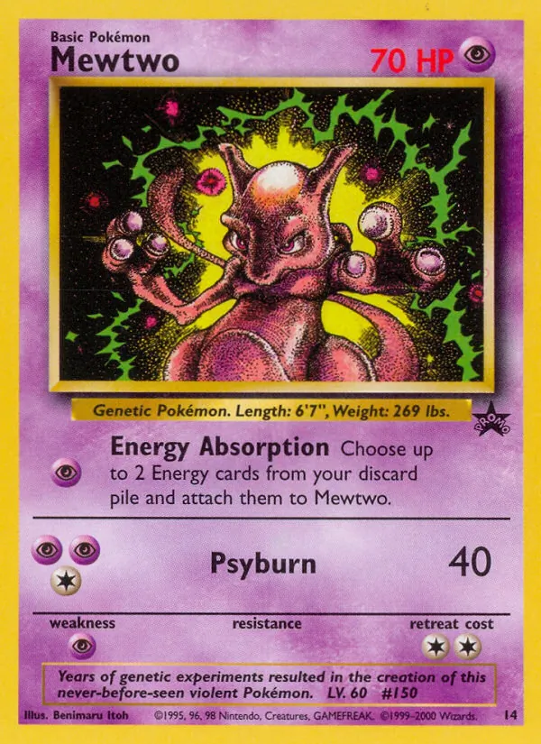 Kartu Mewtwo dari Wizards Black Star Promos, nomor 14/53