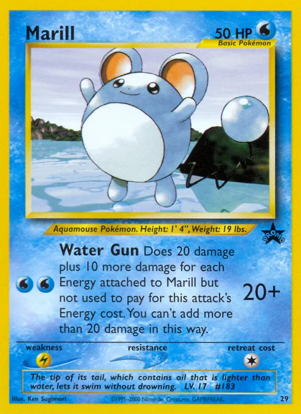 Marill card from Wizards Black Star Promos, number 29/53