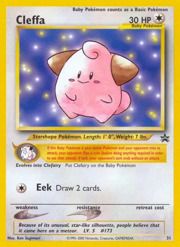 Cleffa card from Wizards Black Star Promos, number 31/53