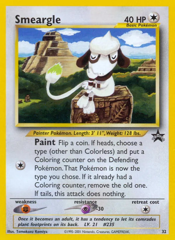 Smeargle card from Wizards Black Star Promos, number 32/53