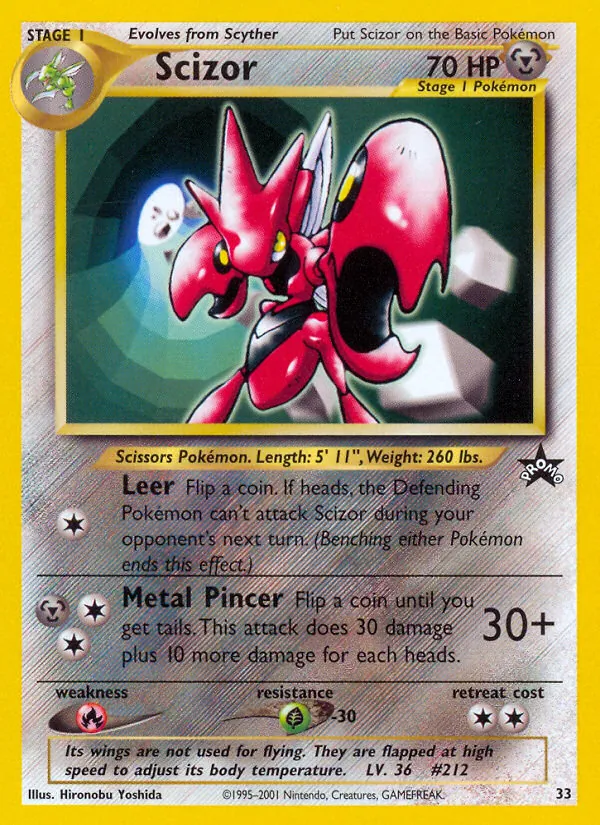 Scizor card from Wizards Black Star Promos, number 33/53