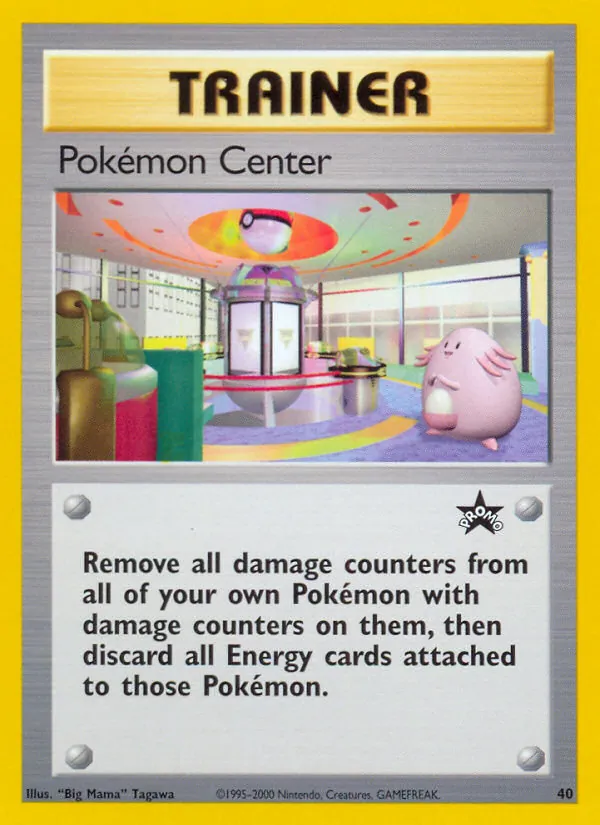 Pokémon Center card from Wizards Black Star Promos, number 40/53