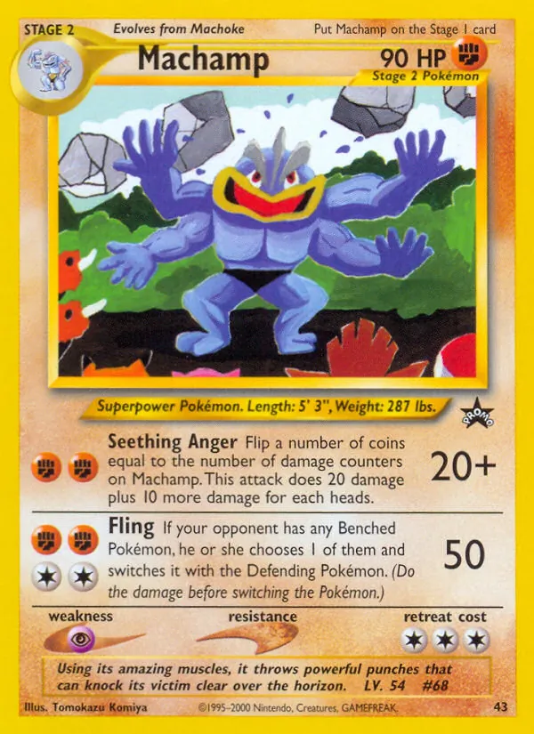 Machamp card from Wizards Black Star Promos, number 43/53