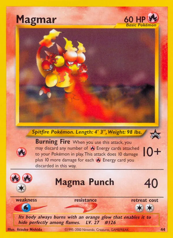 Magmar card from Wizards Black Star Promos, number 44/53