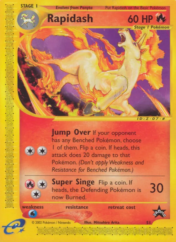 Rapidash card from Wizards Black Star Promos, number 51/53