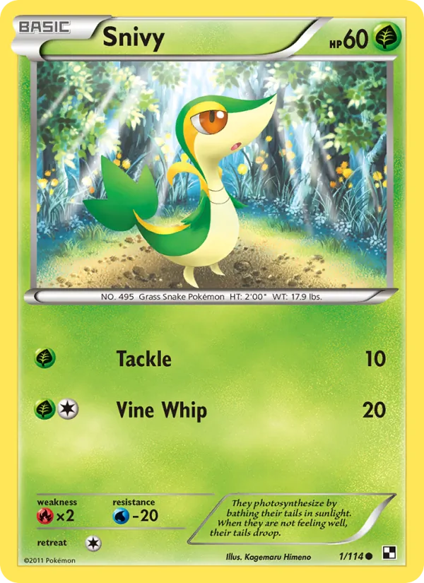 Kartu Snivy dari Black & White, nomor 1/114