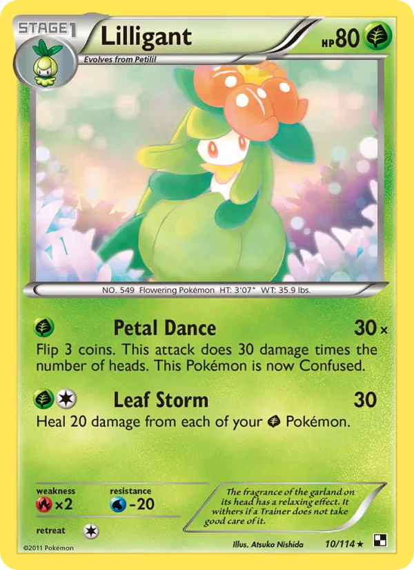 Kartu Lilligant dari Black & White, nomor 10/114