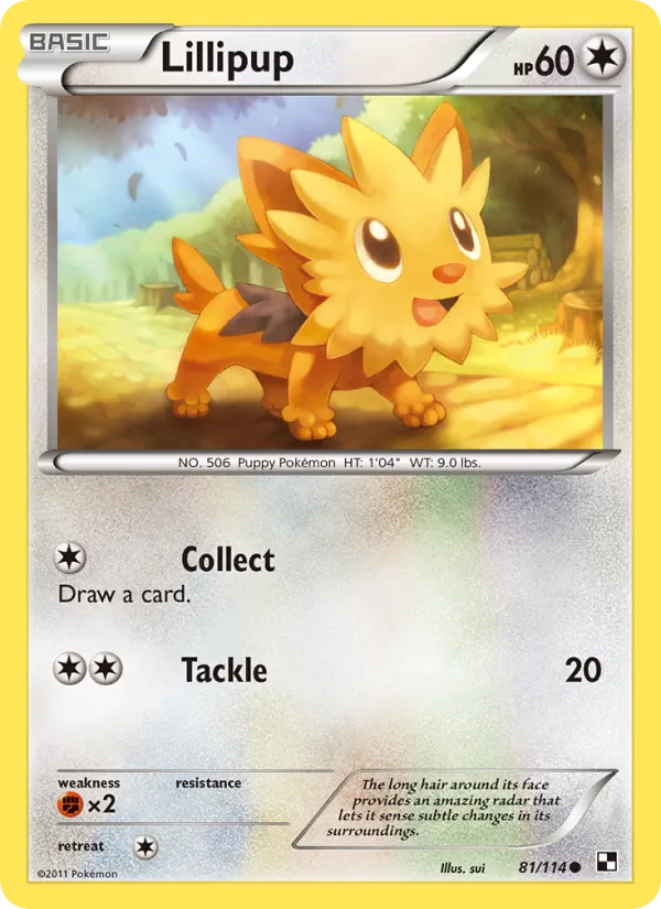 Kaart Lillipup uit Black & White, nummer 81/114