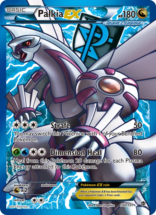 Palkia-EX card from Plasma Blast, number 100/101