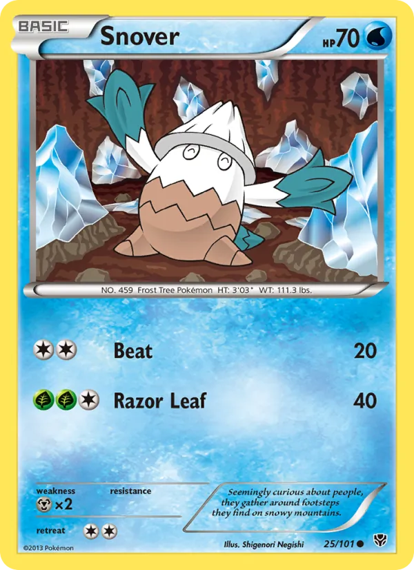 Snover card from Plasma Blast, number 25/101
