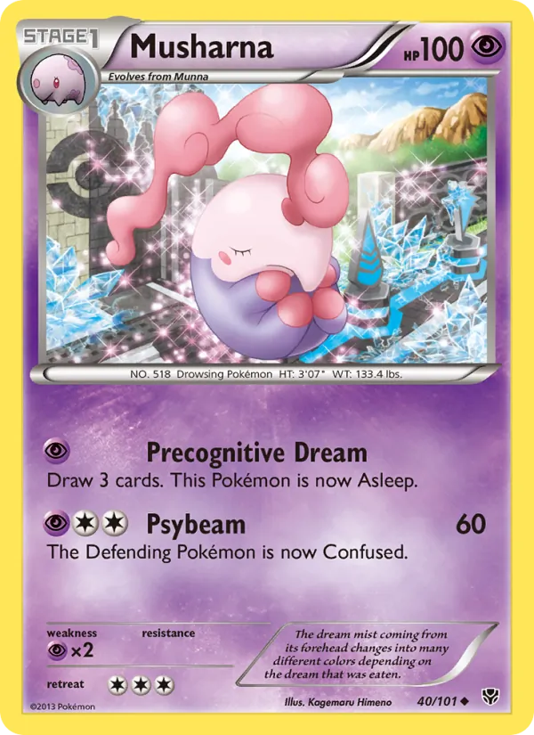 Musharna card from Plasma Blast, number 40/101