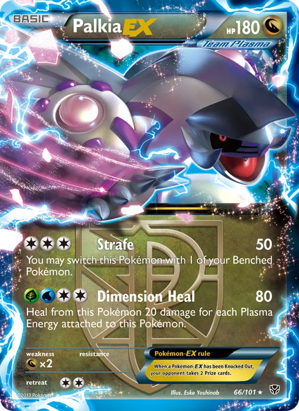 Palkia-EX card from Plasma Blast, number 66/101