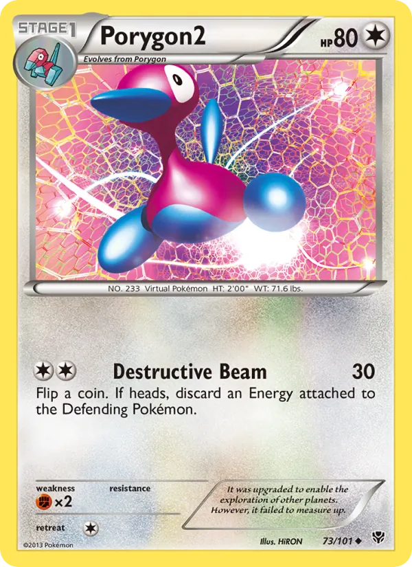 Porygon2 card from Plasma Blast, number 73/101